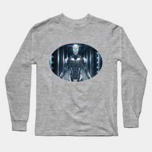 White Robot Terminator Long Sleeve T-Shirt